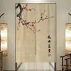 Cortina de Puerta Retro China Estilo Zen Tela Cortina Parasol Dormitorio Sala de Té Cortina de Tela Divisoria Estilo Antiguo Baño Cortina Media