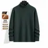 Anti-frío y cálido 2026 Otoño/Invierno Nuevo Terciopelo Alemán de Doble Cara Transfronterizo Camiseta de Manga Larga para Hombre Cuello Semi-alto Más Terciopelo Versátil Capa Base