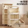Armario de Almacenamiento sin Instalación, Armario para Ropa de Dormitorio, Estante de Almacenamiento Plegable Simple Multicapa para Hogar, Baño, Cocina