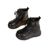 Comercio Exterior Felpa Piel Suave Botas Martin Botines Cortos Mujer Otoño e Invierno Estilo Nuevo Pequeña Suela Gruesa Aumentador de Altura Zapatos de Mujer Botas de Algodón de Caña Alta