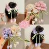 Ligas para el Cabello de Flor de Tulipán para Niñas, Ligas para Chongo, Scrunchies Grandes, Cuerdas para el Cabello para Niñas, Accesorios para el Cabello de Cola de Caballo Que No Dañan el Cabello