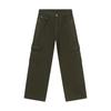 Mtlclothes Roupa Masculina Estilo Coreano Cor Sólida Casual Multicor Calça Reta Bolso Grande Roupa de Trabalho Jeans Desgastado Tendência