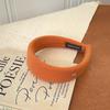 Diadema Oval de Lana con Etiqueta Dorada Edición Ancha Otoño e Invierno Parte Superior Craneal Alta Tarjeta para Cabello Roto para Salir Diario Diadema Versátil Accesorios para el Cabello para Mujeres