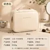 Bolsa de maquiagem de couro três em um, grande capacidade, bolsa de armazenamento de higiene pessoal removível, bolsa de maquiagem à prova d'água para pincéis de maquiagem cosméticos