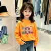 Camiseta de manga larga 100% algodón puro para niñas, con cuello redondo, nueva para primavera y otoño, versátil, casual, para niños y bebés.