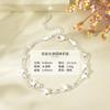 Pulsera de doble estrella al por mayor de fábrica para mujer, personalidad japonesa y coreana, estudiante ins, chapada en plata 925, sencilla, estudiante, joyería de comercio exterior