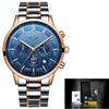 Reloj deportivo de negocios LIGE para hombre, de cuarzo, con personalidad, informal, resistente al agua y con diseño de luna, para comercio exterior
