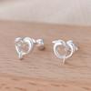 Pendientes de tuerca con perforación en la oreja para mujer, de plata de ley 999, con diseño de nicho, con forma de hueso de oreja y tornillo giratorio de delfín, nueva moda 2023
