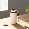Taza de Café Personalizada con Pantalla de Temperatura Inteligente, Taza Aislada de Acero Inoxidable 304 con Asa, Taza Portátil de Alta Apariencia para Beber Directamente para Hombres y Mujeres