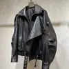 Jaqueta de Couro PU Nova Primavera/Outono 2026 com Forro Jaqueta de Couro para Motociclista Solta Feminina Oversize Casaco Popular