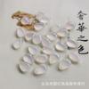 Colgante de gota de calcedonia blanca de cristal en polvo natural, cuentas sueltas, pulsera, collar, pendientes, accesorios semiacabados de bricolaje, venta al por mayor