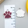 Collar con Colgante de Huella de Pata de Perro de Colores Brillantes DIY, Llavero, Encanto, Accesorios de Joyería de Aleación de Esmalte con Forma de Pata de Oso, Pata de Gato
