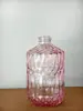 Botella de Vidrio Transparente Rombo de 400 ml para Desinfectante de Manos, Cosméticos, Loción con Dosificador, Gel de Ducha
