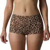 Roupa Íntima Estampada Estampa de Leopardo Estampa de Tigre Shorts Puro Desejo Sexy Nylon Alta Elasticidade Cintura Alta Boxer Briefs para Mulheres