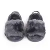 Nuevas sandalias peludas de verano para bebé niña, pies elásticos, lindos zapatos de bebé, zapatos para niños pequeños, venta al por mayor 2648