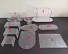 Expositor de Postres de Acrílico Estante para Boda Cumpleaños Banquete Mesa de Comedor Mesa de Descanso para el Té Evento de Inauguración Decoración Exterior