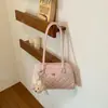 Shuai Mijia 2026 Primavera Nuevo Estilo Bolso de Bowling con Patrón de Diamantes para Mujer, Bolso de Hombro Moderno y Elegante, Bolso de Mano Sencillo para el Trabajo