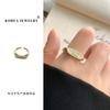 Lan Zhi Baño de Oro Real Anillo Abierto de Metal Simple Nicho Estilo Frío Ins Herraje Personalizado Anillo para Chica