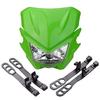 Motocicleta todoterreno Kawasaki KLX modificada nueva faro cara de fantasma Cara de fantasma capuchón bombilla H4 Cara de fantasma verde