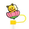 Decoración de tapa de pajita de fiesta creativa de abeja de dibujos animados accesorios diy tapón de polvo linda tapa de pajita de PVC 10 mm
