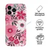 Funda de teléfono retro floral rosa para iPhone 16, funda rígida de alta estética para iPhone 14, funda protectora de película fresca al por mayor