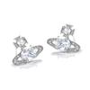 Pendientes de Zirconia Saturno de la Emperatriz Viuda Pendientes Placa de Incienso Mosquitera de Sentido Avanzado Pendientes Sin Agujeros en las Orejas Pendientes de Viento Frío para Mujer