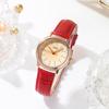 Goldie simples clássico disco bambu pulseira relógio de quartzo uma senhora retro relógio à prova d'água