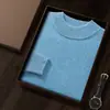 Suéter de cachemira grueso de cuello semi-alto para otoño e invierno para hombres, jersey de punto de cachemira casual y de negocios holgado, capa base versátil