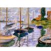 Sombrilla de jardín Givel en la ribera del río Monesina Sosteniendo a una mujer Nenúfares Pintura Decorativa Sala de estar Dormitorio Fondo de sofá Pintura colgante