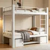 Litera con marco de hierro engrosado, cama de hierro de doble capa, litera para dormitorio de estudiantes, cama de estructura alta y baja doble para dormitorio de personal