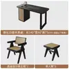 Nueva Mesa de Té para Balcón Estilo Chino con Bandeja de Té de Piedra Almacenamiento de Tetera Soporte para Té Mesa Pequeña para el Hogar Madera Maciza Mesa Simple para Preparar Té