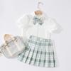 Falda de Uniforme JK para Niñas, Set de Falda Plisada Elegante de Verano para Niños de 10 Años, Uniforme Escolar Auténtico, Set Completo de Uniformes de Clase Estilo Universitario