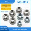 Porca Rebite de Pressão Aço Inoxidável 304 do Fabricante Porca de Aperto Aço Carbono Dente de Flor Zinco Azul e Branco Porca Placa de Pressão M3-M8