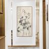 Pintura china bambú pintura de tinta a mano alzada pintura decorativa nuevo estilo chino sala de estar estudio salón de té entrada pintura colgante vertical bambú periódico seguridad