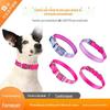 Fornecimento Transfronteiriço Coleira de Fivela de Pino para Animais de Estimação Coleira para Cães de Furo Único Oem Personalizado Cor Pura Gradiente Refletiva Coleira para Cães