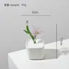 Flor de Lirio de Vidrio Artificial Flor Eterna Ramo de Vidrio Planta en Maceta Decoración de Escritorio de Oficina Buen Artículo para Niñas
