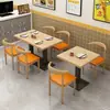 Tienda de fideos para picar, barbacoa, desayuno, catering, comida rápida, mesa de restaurante de té de burbujas, mesa comercial moderna simple económica y asequible