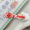 Pinzas para el cabello a juego de color crema dulces estilo coreano para niños, Pinzas laterales de resina de dibujos animados, Pinzas para el cabello lindas para niñas