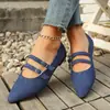 Zapatos Planos Mary Jane Bajos para Mujer de Primavera y Otoño, Estilo Brisa de Noche de Hada, Retro Francés, Tallas Grandes, Nuevo Estilo Ballet