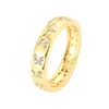 Anillo de Mariposa de Circonita de Moda de Venta Caliente Transfronterizo, Anillo Simple y de Alta Gama de Cobre Puro, Venta Directa del Fabricante