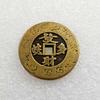 Moneda de cobre con flor de latón engrosada de artesanía antigua. Diámetro.: 3,2 cm/32 mm T204