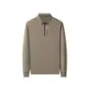 Camiseta Masculina Respirável de Outono, Nova Camisa Polo Lisa de Manga Longa Sem Costura para Homens de Meia-Idade, Casual, Moderna, Versátil