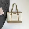 Bolso Tote para Mujer Moda Coreana Gran Capacidad Casual Bolso de Hombro Patrón Tejido Nicho de Moda Bolso de Hombro Único para Mujer 2026