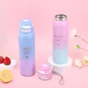 Taza Termo de Acero Inoxidable con Asa y Popote de Pico de Pato, Tapa Emergente de Color Degradado Ins, Taza de Agua, Fabricante, Venta al por Mayor, Caja de Regalo