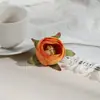 Y Brotes de Flor de Té Artificiales con Hojas, Brotes de Flor de Rosa, Ramilletes DIY, Flores para Muñeca, Cabezas de Flor para Cajas de Dulces de Boda, Flores Artificiales para Bodas