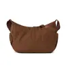 Bolsa transversal multicamadas prática e leve para mulheres, adequada para o trabalho e para o dia a dia, bolsa de ombro versátil, bolsa de tecido estilo coreano, casual e de grande capacidade, moderna