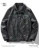 AliExpress Chaqueta de Cuero para Hombre Lujo Ligero Ajustada Moda Solapa Casual Chaqueta de Cuero Adolescente Estampado de Letras Chaqueta de Cuero
