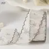 Pastoral Floral Ola Encaje Raya Cinta de Seda Borde de Botón Cinta de Malla Impresa Empaque de Flores Frescas Accesorios para el Cabello DIY Suministros Cinta