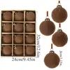 Modelo Nuevo Transfronterizo 8cm 12 Piezas Forma Irregular Terciopelo Bolas de Navidad Adornos para Árbol de Navidad Conjunto Retro de Terciopelo para Navidad