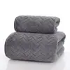 Toalla de Espiga de Trigo con Etiqueta Transfronteriza, Toalla de Felpa Coral de Punto de Urdimbre con Borde Liso, Toalla de Baño para Uso Doméstico, Absorbente y Espesa